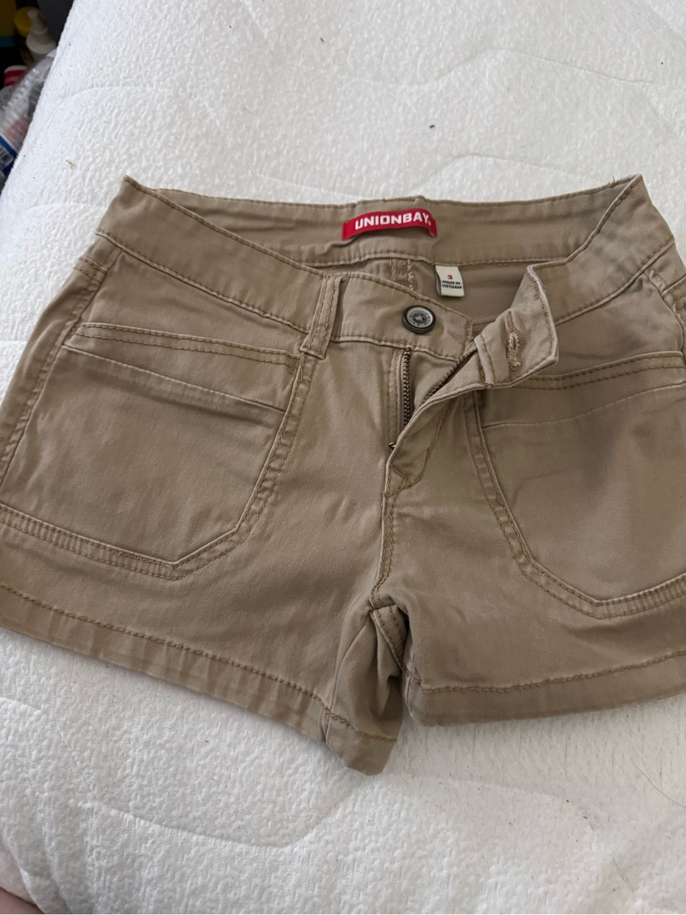 UNIONBAY Women's Tan Casual Jean Shorts
